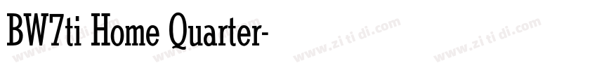 BW7ti Home Quarter字体转换